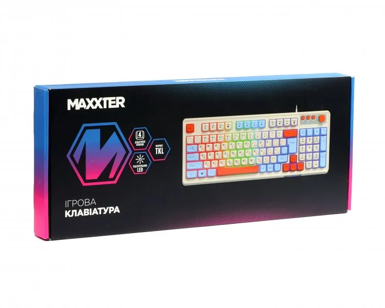 Клавiатура Maxxter KBG-3C01-UA White - мініатюра 5