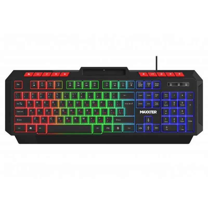 Клавiатура Maxxter KBG-UML-02B-UA Black - зображення 1