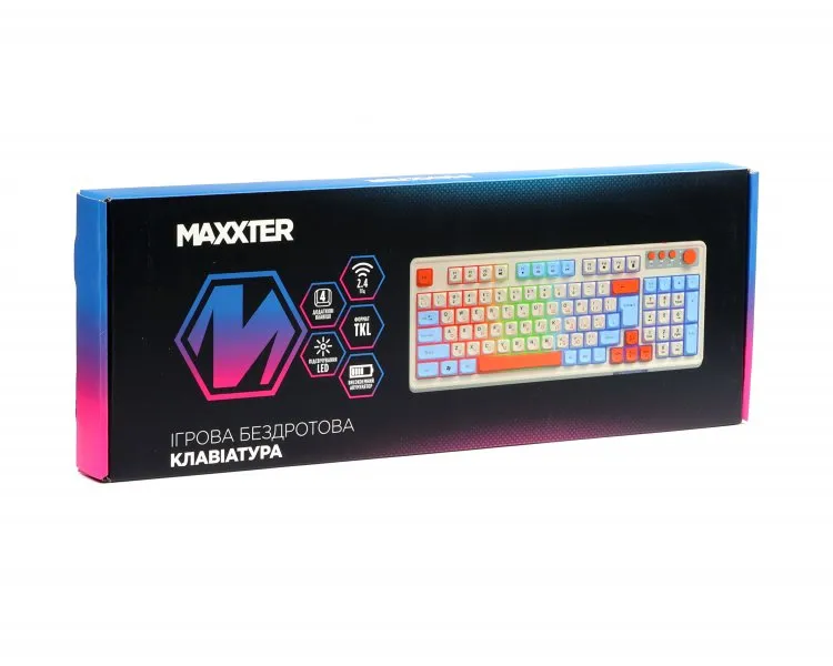 Клавiатура бездротова Maxxter KBGW-3C01-UA White - мініатюра 5
