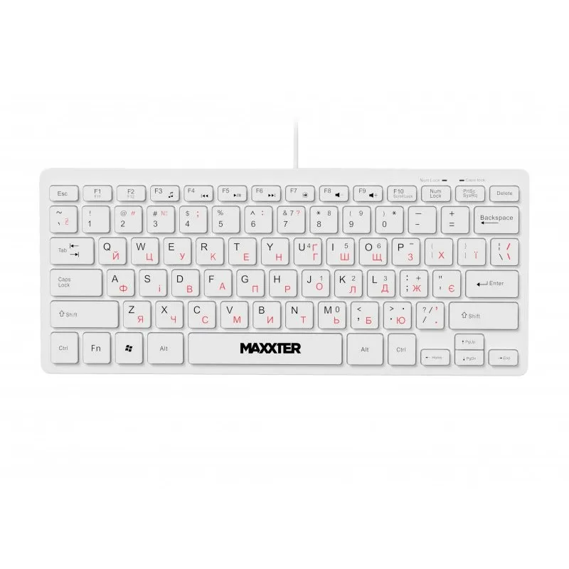 Клавiатура Maxxter KBM-C01W-UA White - зображення 1