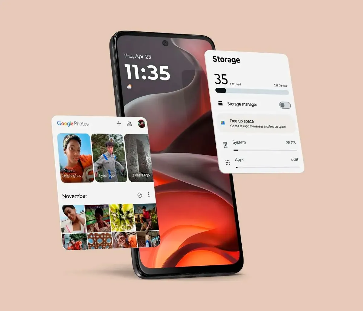 Смартфон Motorola Moto G15 Power 8/256GB Gravity Grey (PB6G0006UA) - мініатюра 10