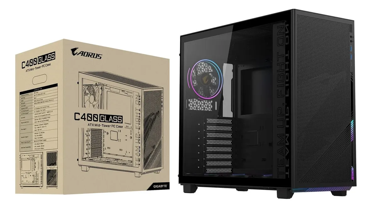 Корпус Gigabyte Aorus C400 Glass (GB-AC400G) - мініатюра 9