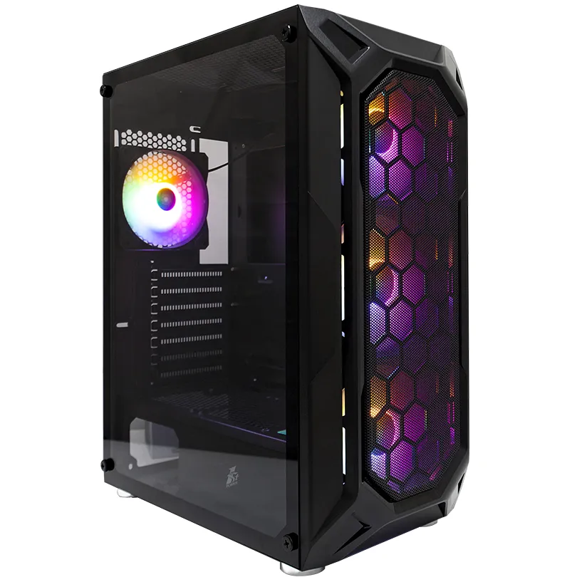 Корпус 1stPlayer X6-BK-4F1 Black без БЖ - зображення 1