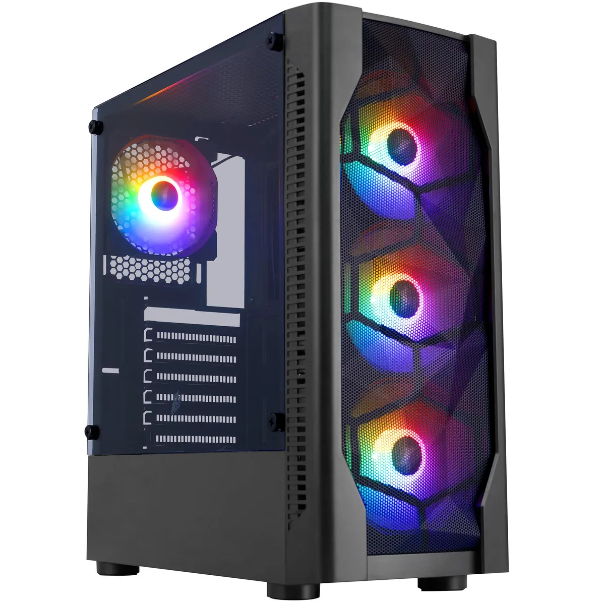 Корпус 1stPlayer D4-BK-4F1 Black без БЖ - зображення 1