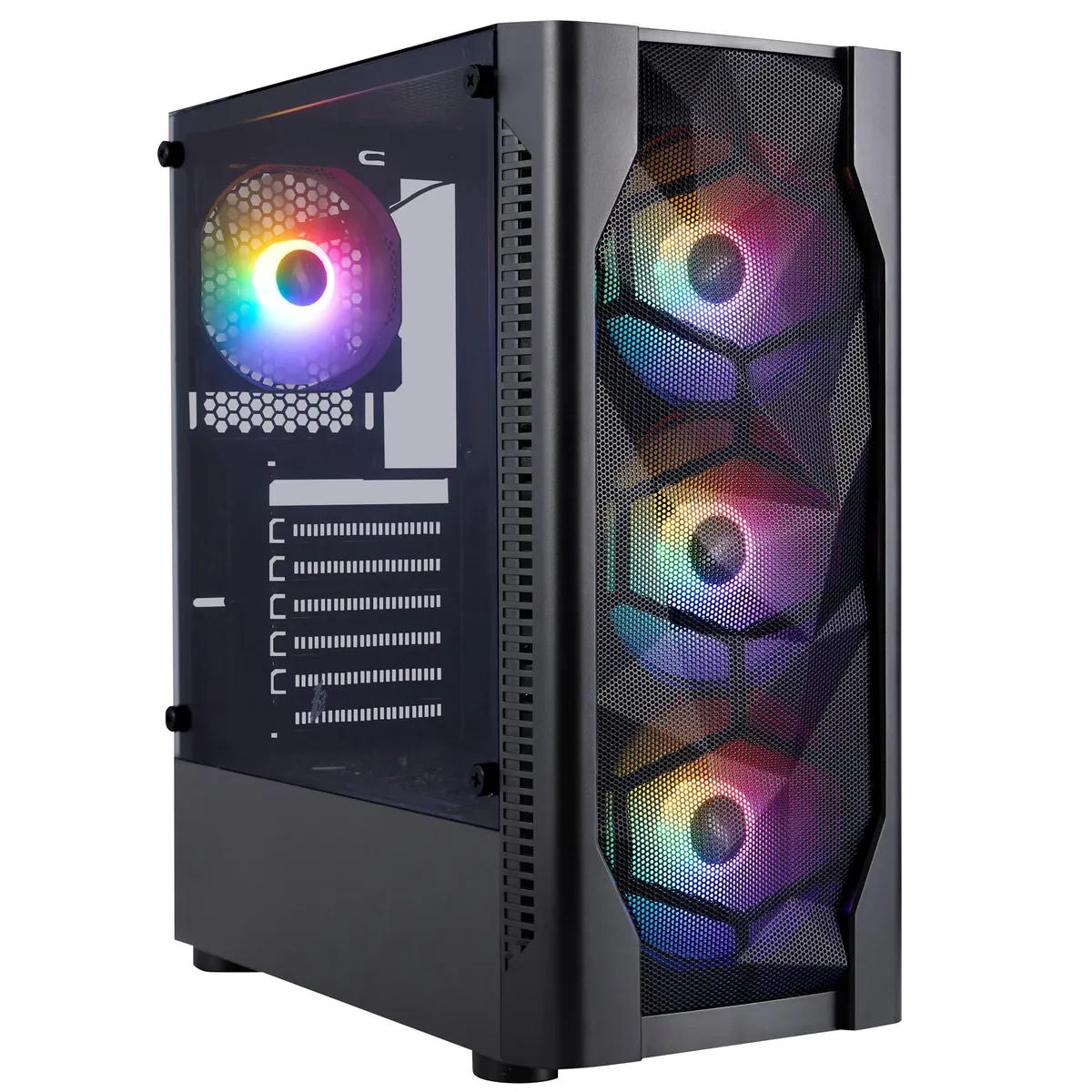 Корпус 1stPlayer D4-BK-4F1 Black без БЖ - мініатюра 10