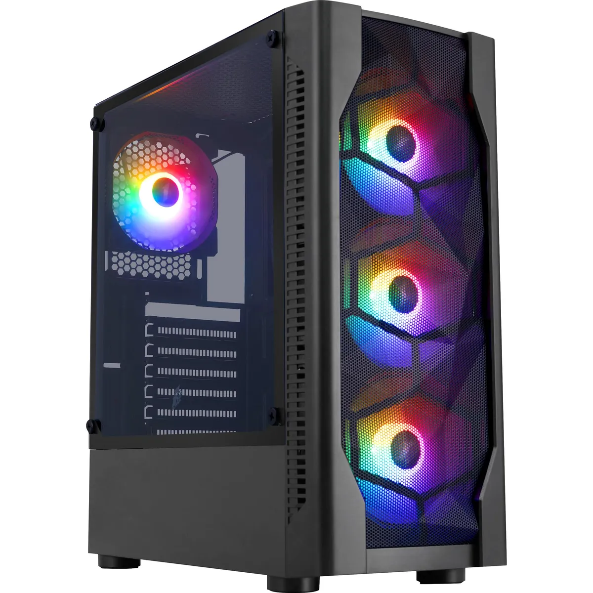 Корпус 1stPlayer D4-BK-4F1 Black без БЖ - мініатюра 11