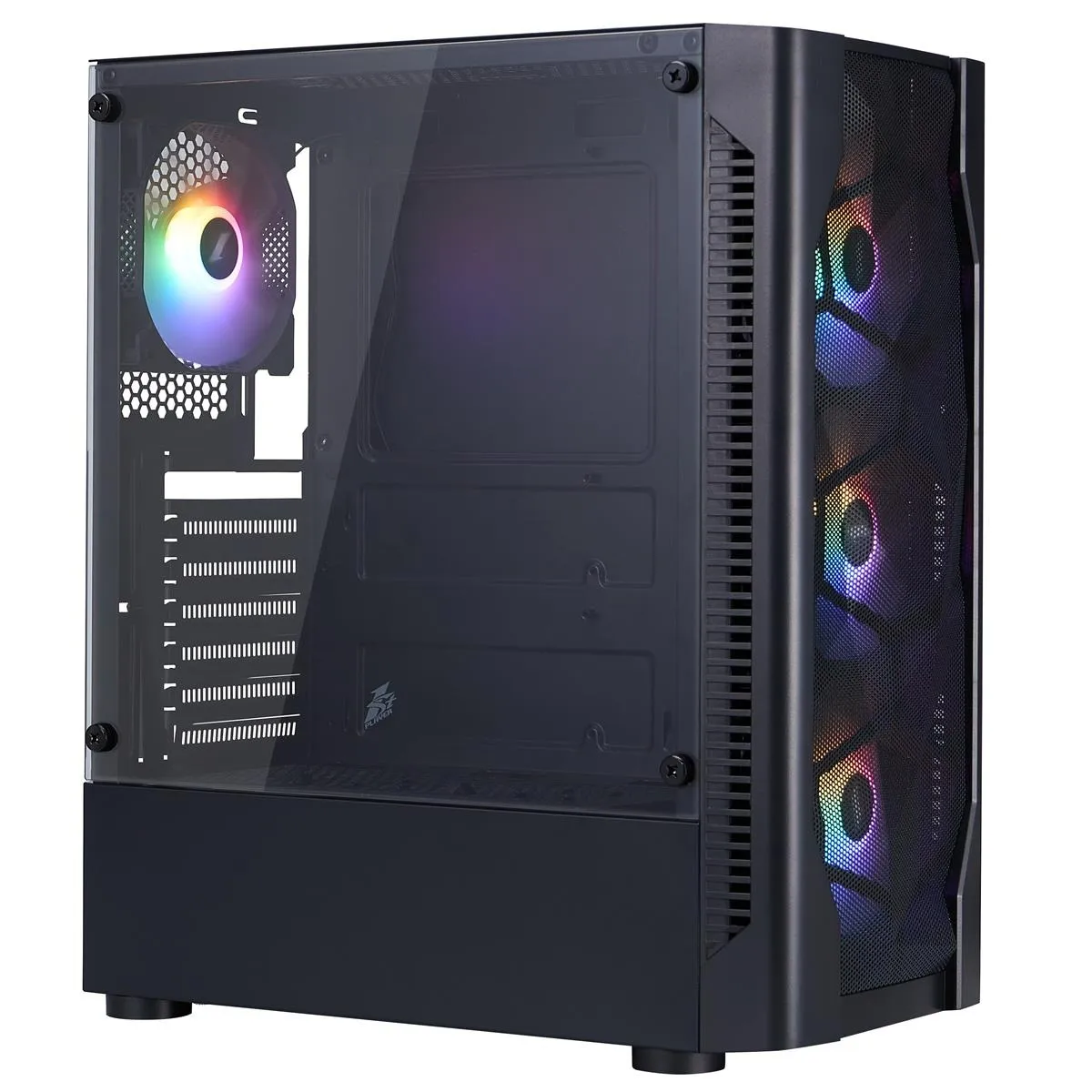 Корпус 1stPlayer D4-BK-4F1 Black без БЖ - мініатюра 9
