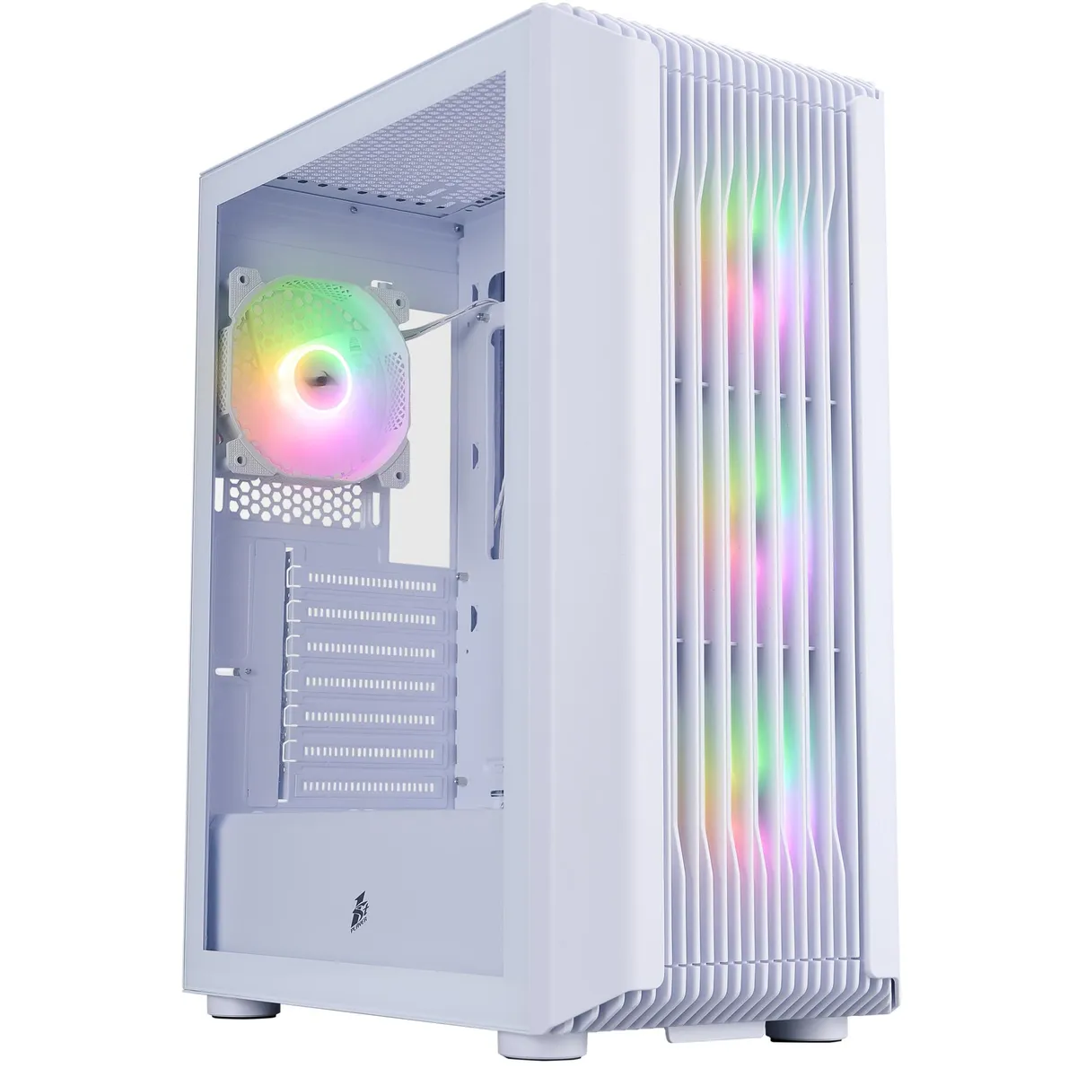 Корпус 1stPlayer H6-WH-4F7-W White без БЖ - зображення 1