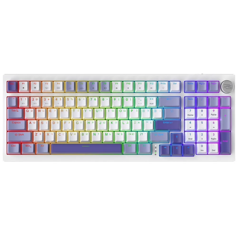 Бездротова клавіатура Proove Gaming Slicker (Ukraine Layout) (white) - зображення 1