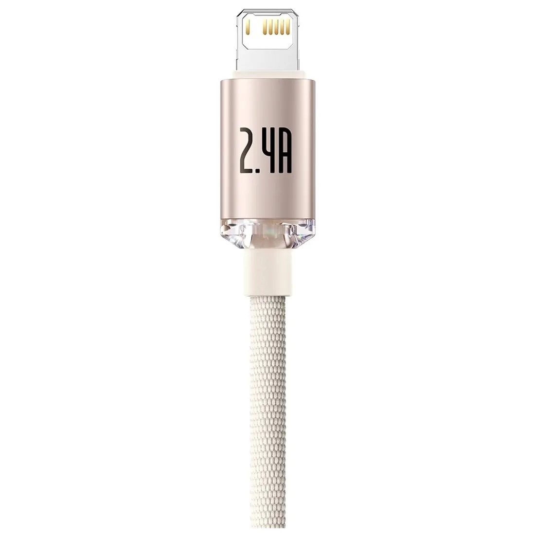 Кабель Baseus Crystal Shine USB - Lightning (M/M), 2.4A, 2 м Pink (CAJY001204) - мініатюра 3