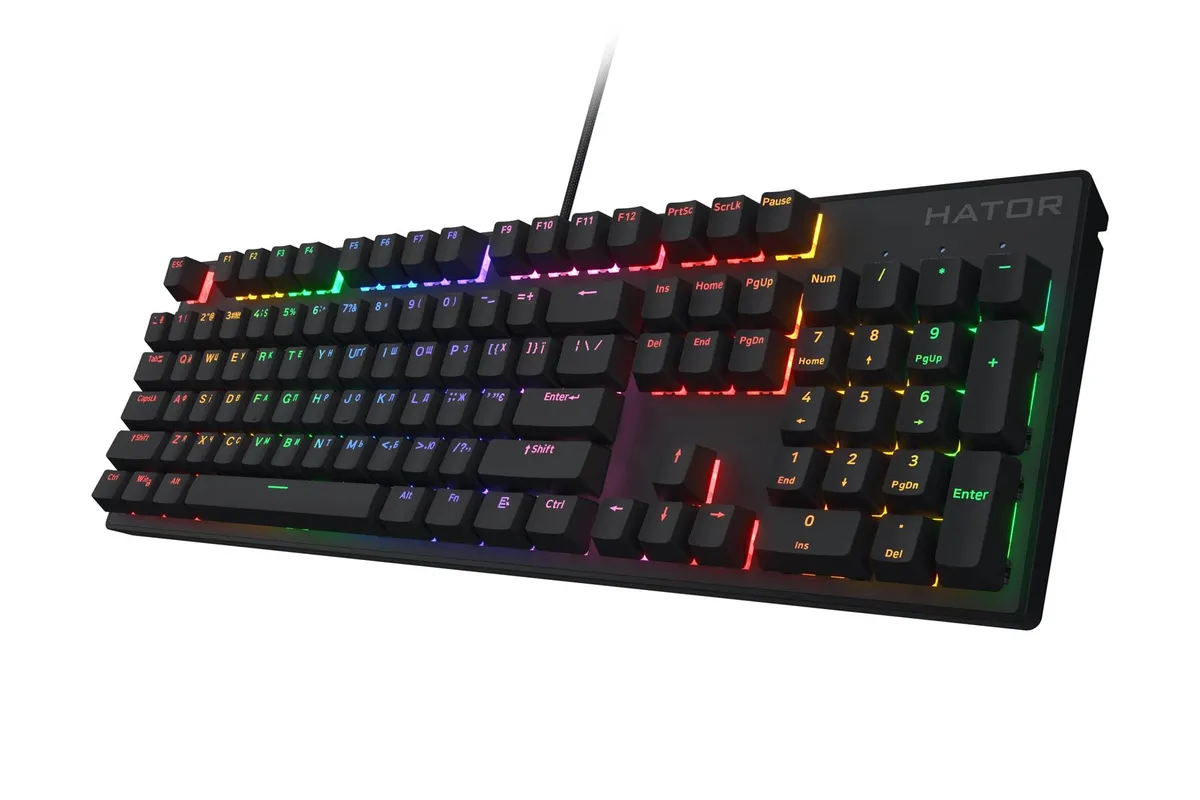 Клавіатура Hator Icefall Mecha Rainbow Black (HTK104UA) - мініатюра 2