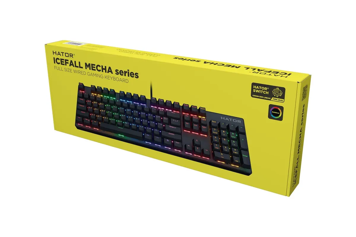 Клавіатура Hator Icefall Mecha Rainbow Black (HTK104UA) - мініатюра 6