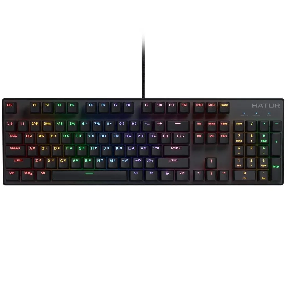 Клавіатура Hator Icefall Mecha Rainbow Black (HTK104UA) - мініатюра 7