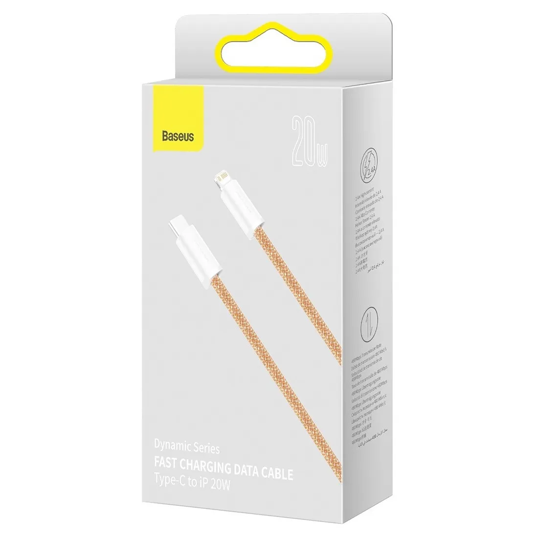 Кабель Baseus Dynamic USB Type-C - Lightning (M/M), 20W, 2 м Orange (CALD000107) - мініатюра 2