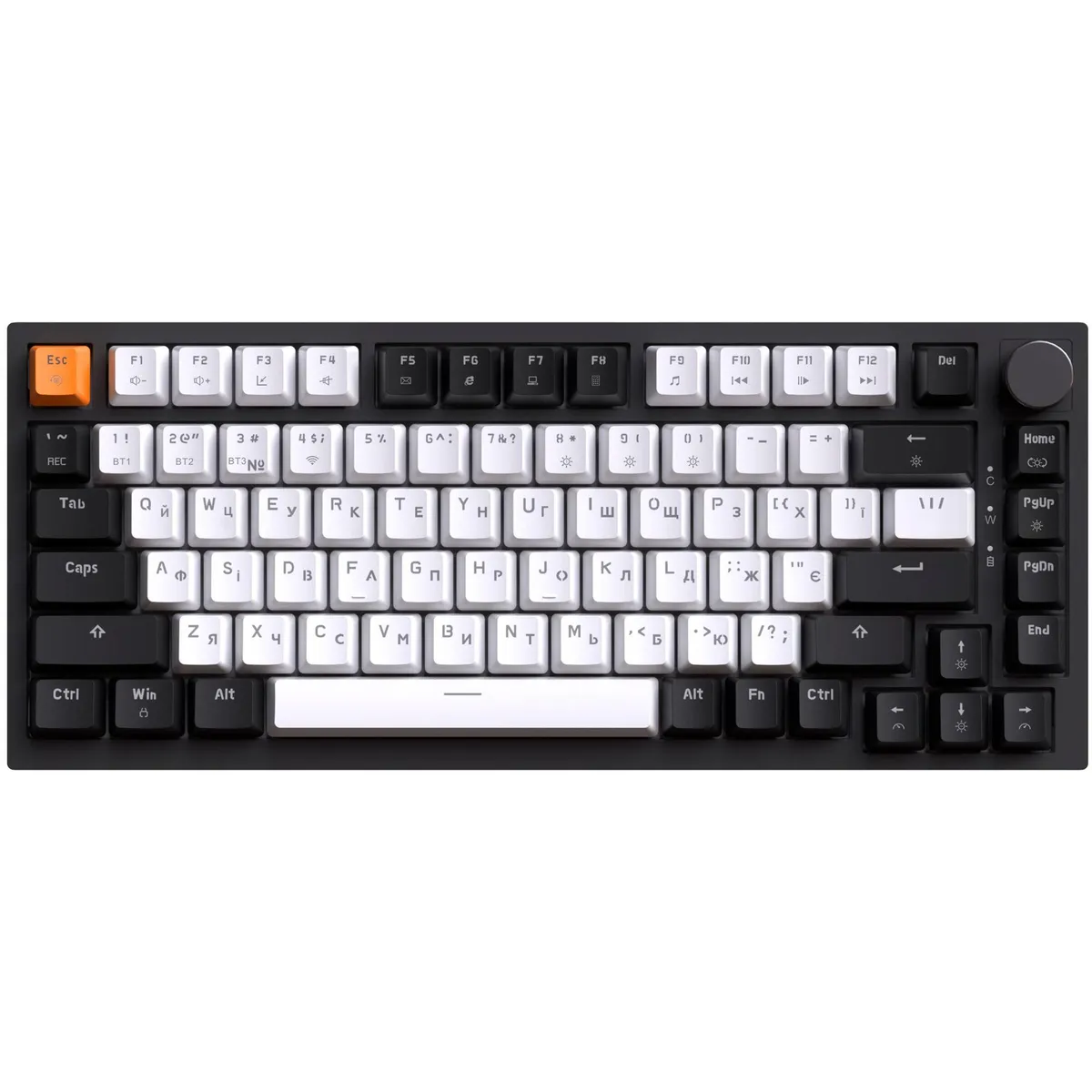 Бездротова механічна клавіатура GamePro Asgard Valhalla (MK160B Pro) 75% QLAB orange switches - зображення 1