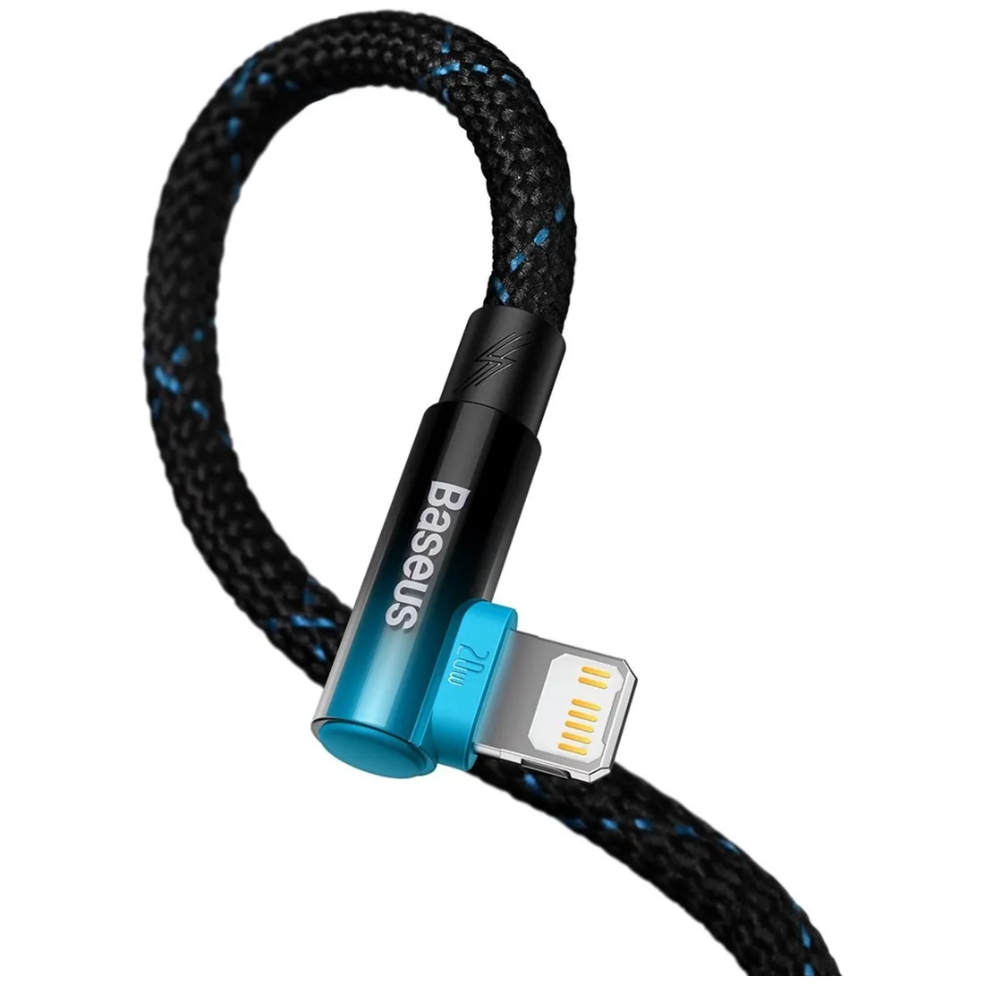 Кабель Baseus MVP 2 USB Type-C - Lightning (M/M), 20W, 1 м Black/Blue (CAVP000221) - мініатюра 4