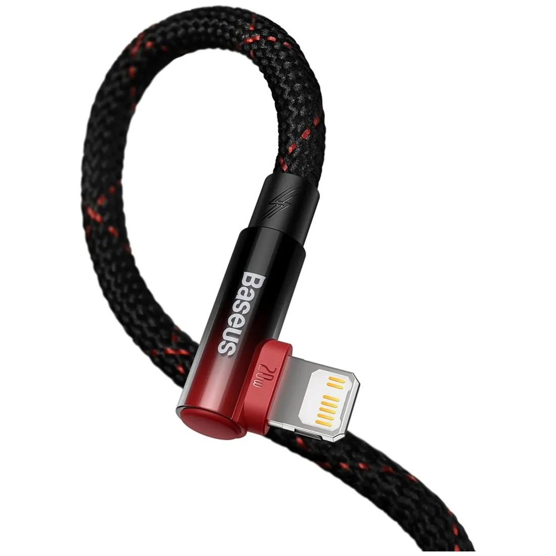 Кабель Baseus MVP 2 USB Type-C - Lightning (M/M), 20W, 1 м Black/Red (CAVP000220) - мініатюра 4