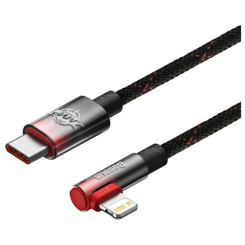 Кабель Baseus MVP 2 USB Type-C - Lightning (M/M), 20W, 2 м Black/Red (CAVP000320) - мініатюра 3