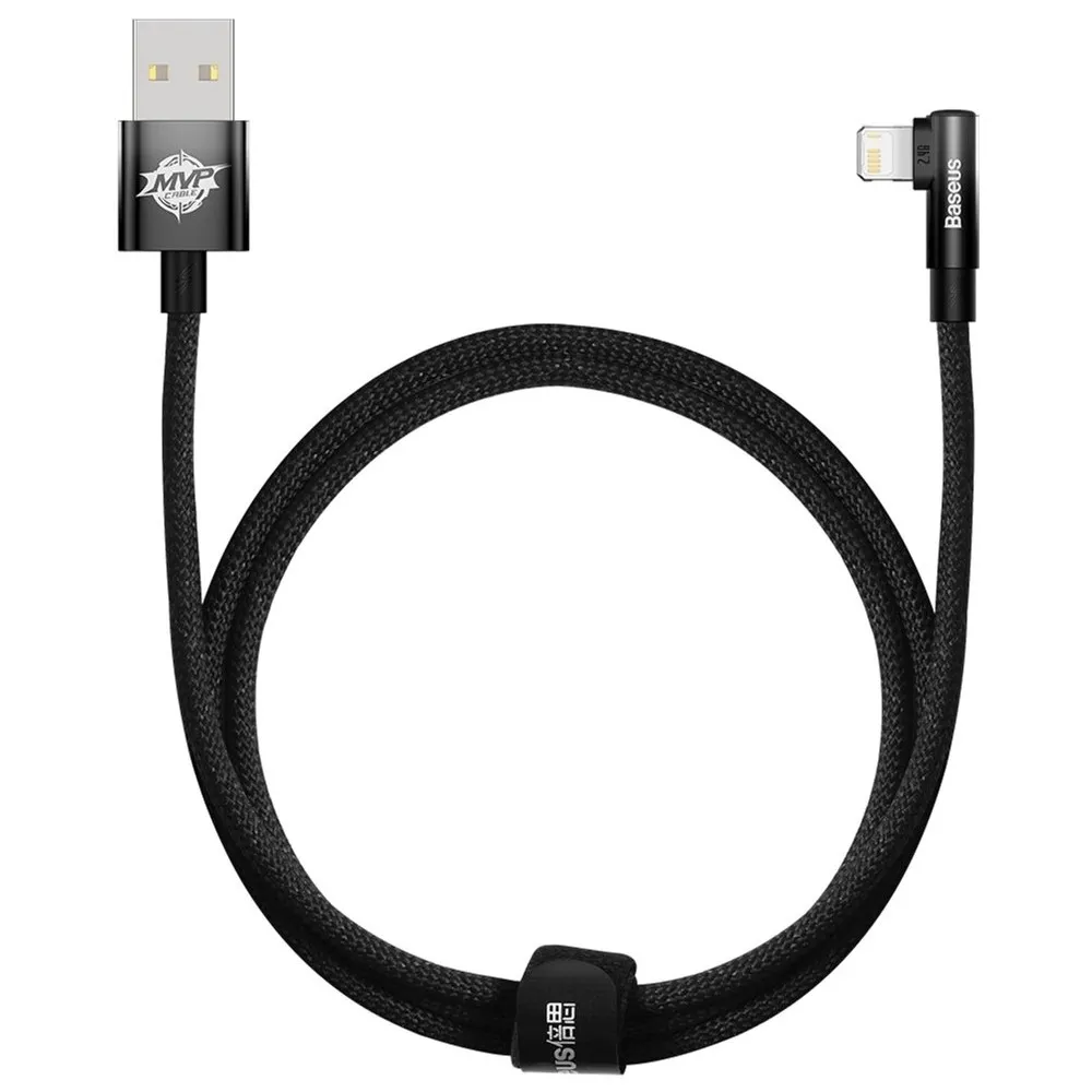 Кабель Baseus MVP 2 USB - Lightning (M/M), 2.4A, 1 м Black (CAVP000001) - зображення 1