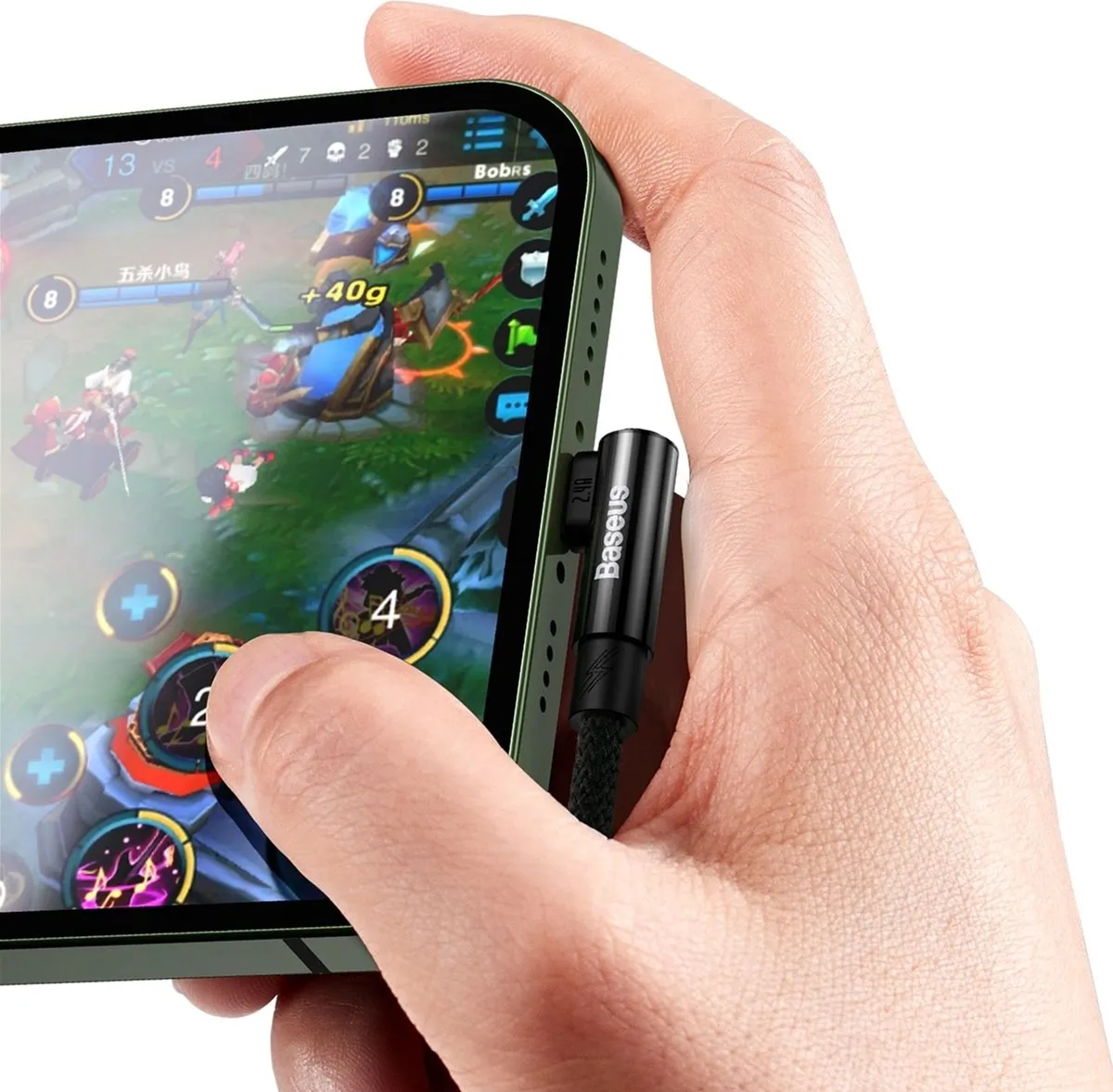 Кабель Baseus MVP 2 USB - Lightning (M/M), 2.4A, 1 м Black (CAVP000001) - мініатюра 4