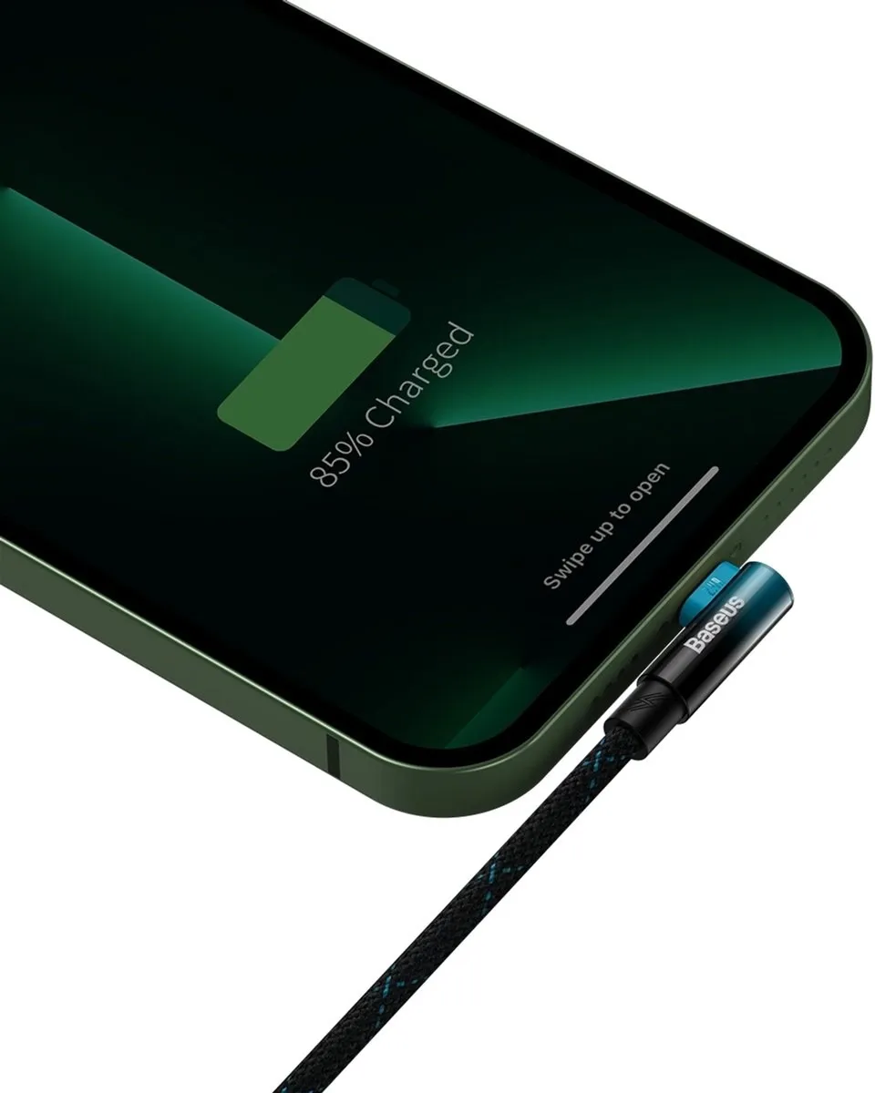 Кабель Baseus MVP 2 USB - Lightning (M/M), 2.4A, 1 м Black/Blue (CAVP000021) - мініатюра 3