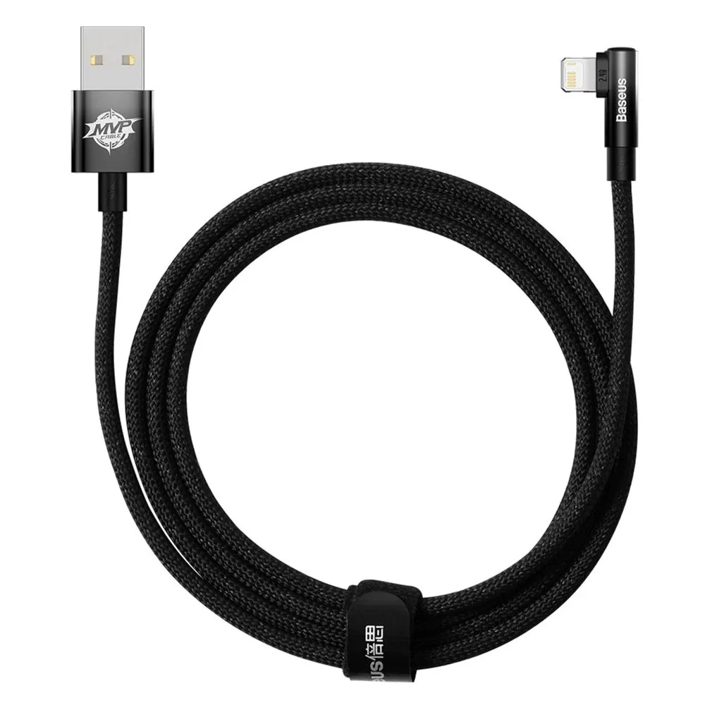 Кабель Baseus MVP 2 USB - Lightning (M/M), 2.4A, 2 м Black (CAVP000101) - зображення 1