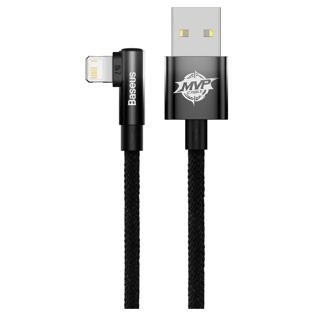Кабель Baseus MVP 2 USB - Lightning (M/M), 2.4A, 2 м Black (CAVP000101) - мініатюра 2