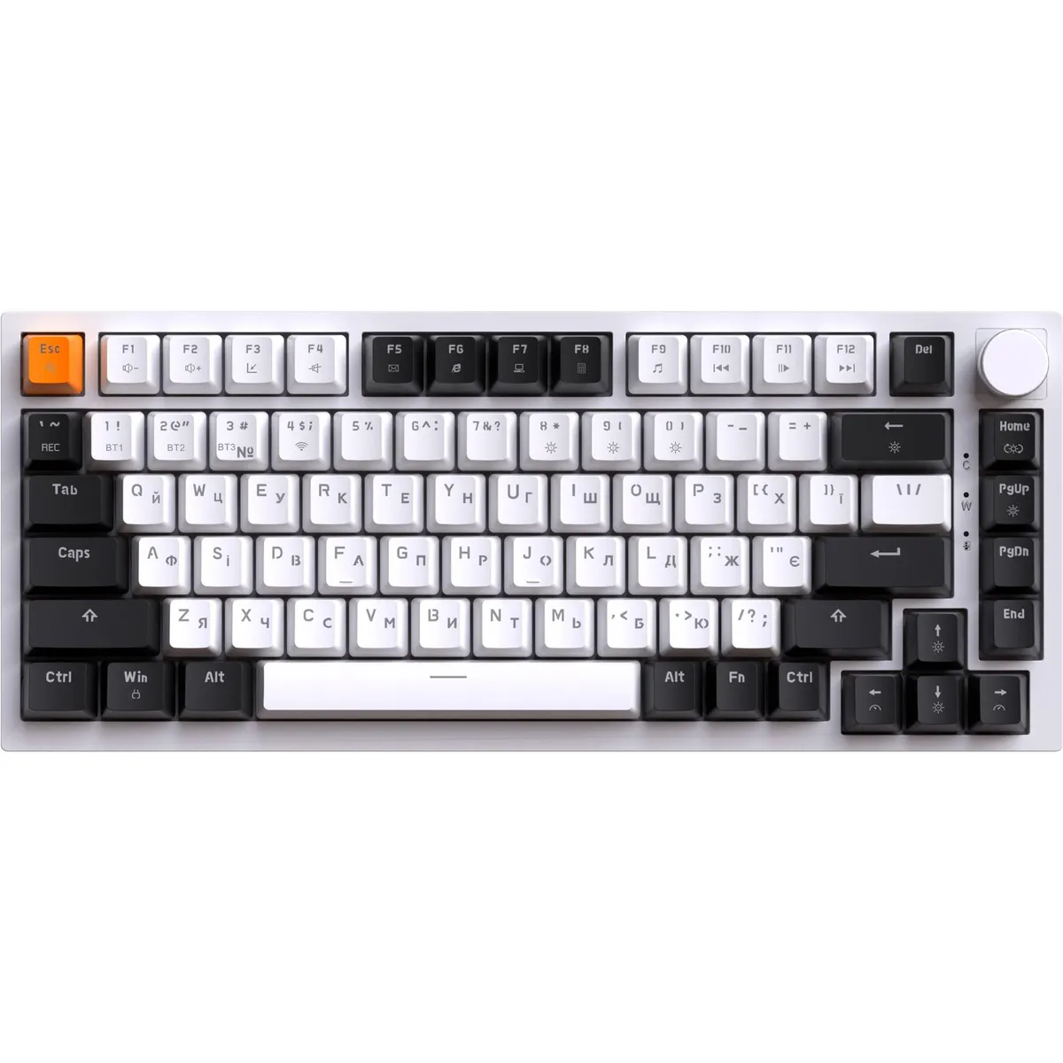 Бездротова механічна клавіатура GamePro Asgard Valhalla (MK160W Pro) 75% QLAB orange switches - зображення 1