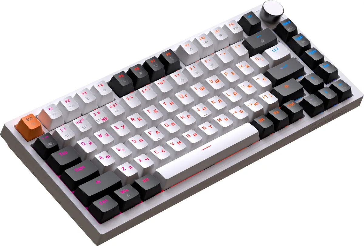 Бездротова механічна клавіатура GamePro Asgard Valhalla (MK160W Pro) 75% QLAB orange switches - мініатюра 4