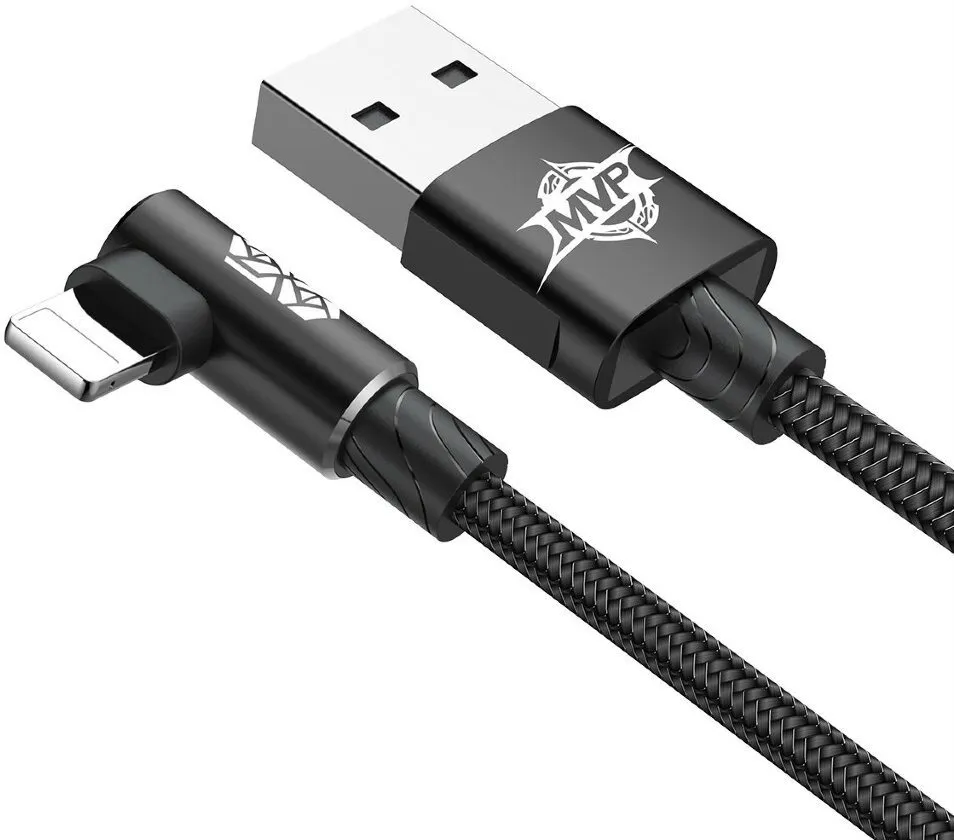 Кабель Baseus MVP USB - Lightning (M/M), 1.5A, 2 м Black (CALMVP-A01) - мініатюра 2