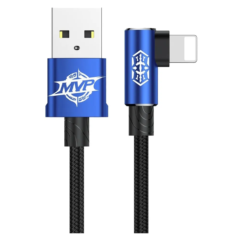 Кабель Baseus MVP USB - Lightning (M/M), 1.5A, 2 м Blue (CALMVP-A03) - зображення 1