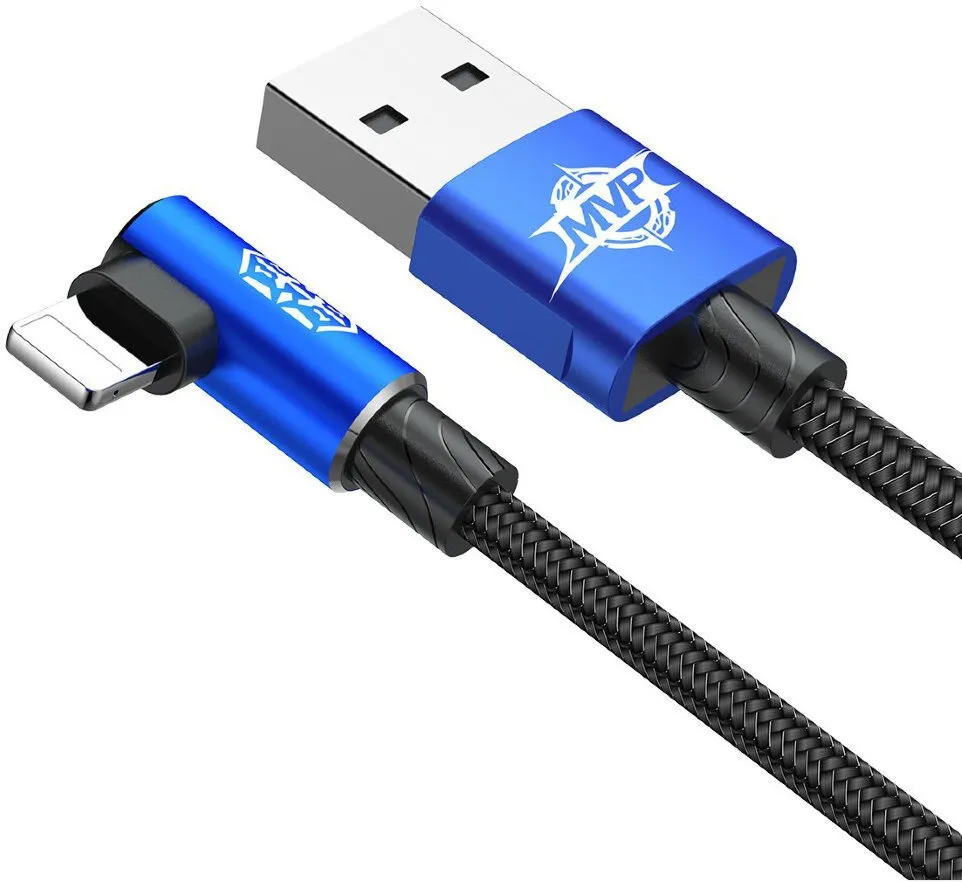 Кабель Baseus MVP USB - Lightning (M/M), 1.5A, 2 м Blue (CALMVP-A03) - мініатюра 2