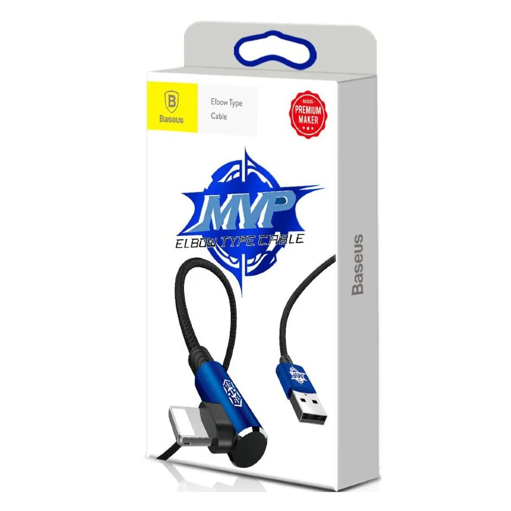 Кабель Baseus MVP USB - Lightning, 2.0A, 1м Blue (CALMVP-03) - мініатюра 6