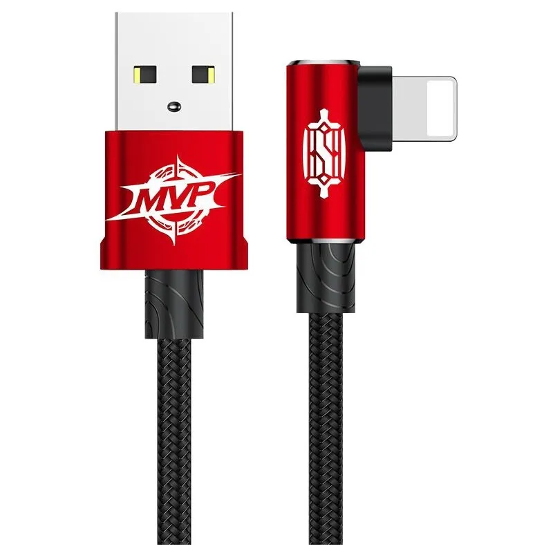 Кабель Baseus MVP USB - Lightning (M/M), 2.0A, 1 м Red (CALMVP-09) - зображення 1