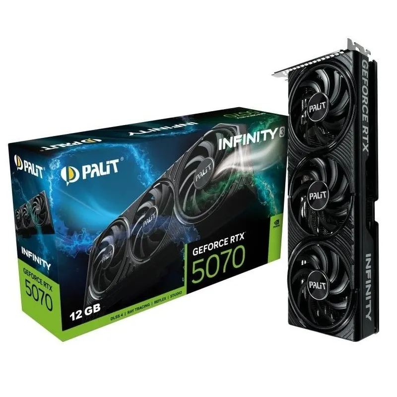 Відеокарта GF RTX 5070 12GB GDDR7 Infinity 3 Palit (NE75070019K9-GB2050S) - зображення 1