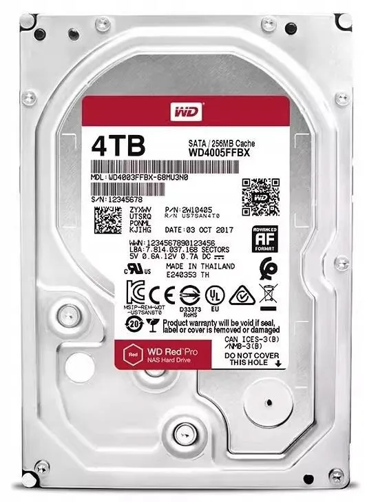 Накопичувач HDD SATA 4.0TB WD Red Pro NAS 7200rpm 256MB (WD4005FFBX) - мініатюра 2