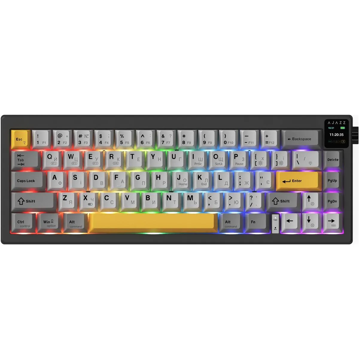 Клавіатура бездротова Ajazz AK650 Flying Fish Switch Black (AK650-FF-BGY) - мініатюра 2