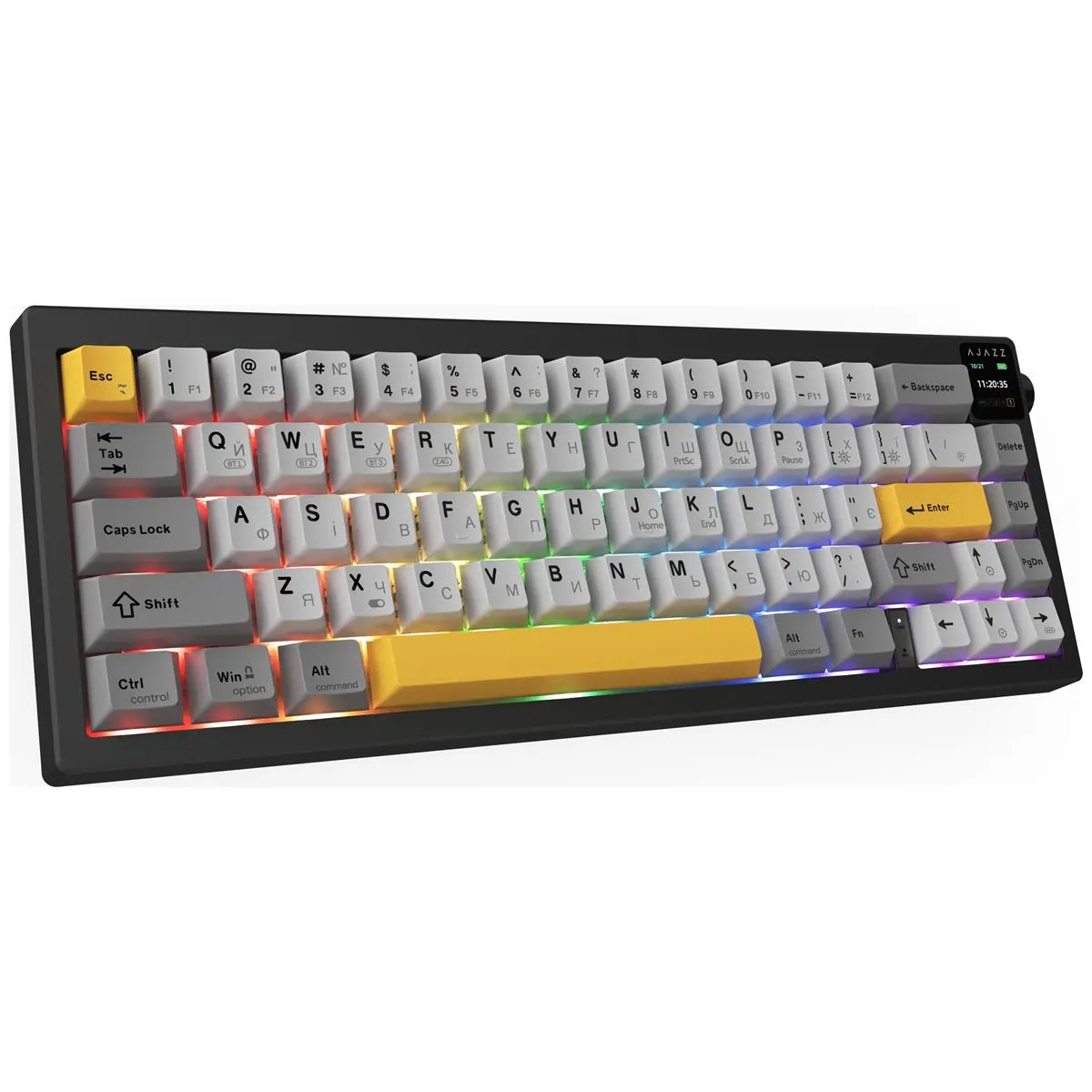 Клавіатура бездротова Ajazz AK650 Flying Fish Switch Black (AK650-FF-BGY) - мініатюра 3