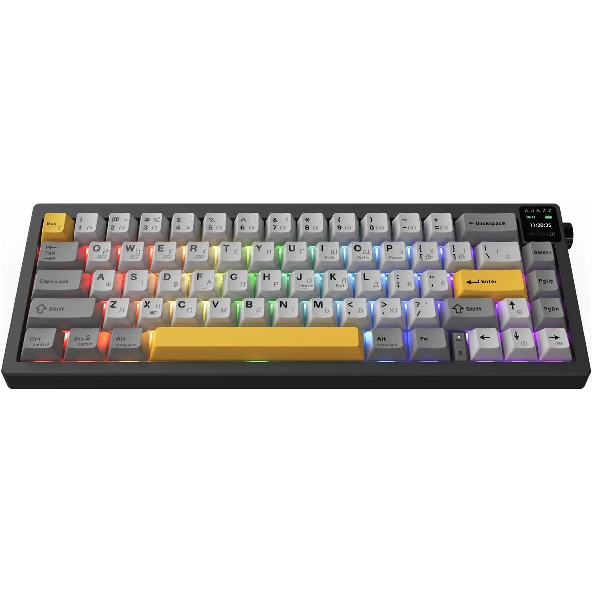 Клавіатура бездротова Ajazz AK650 Flying Fish Switch Black (AK650-FF-BGY) - мініатюра 4