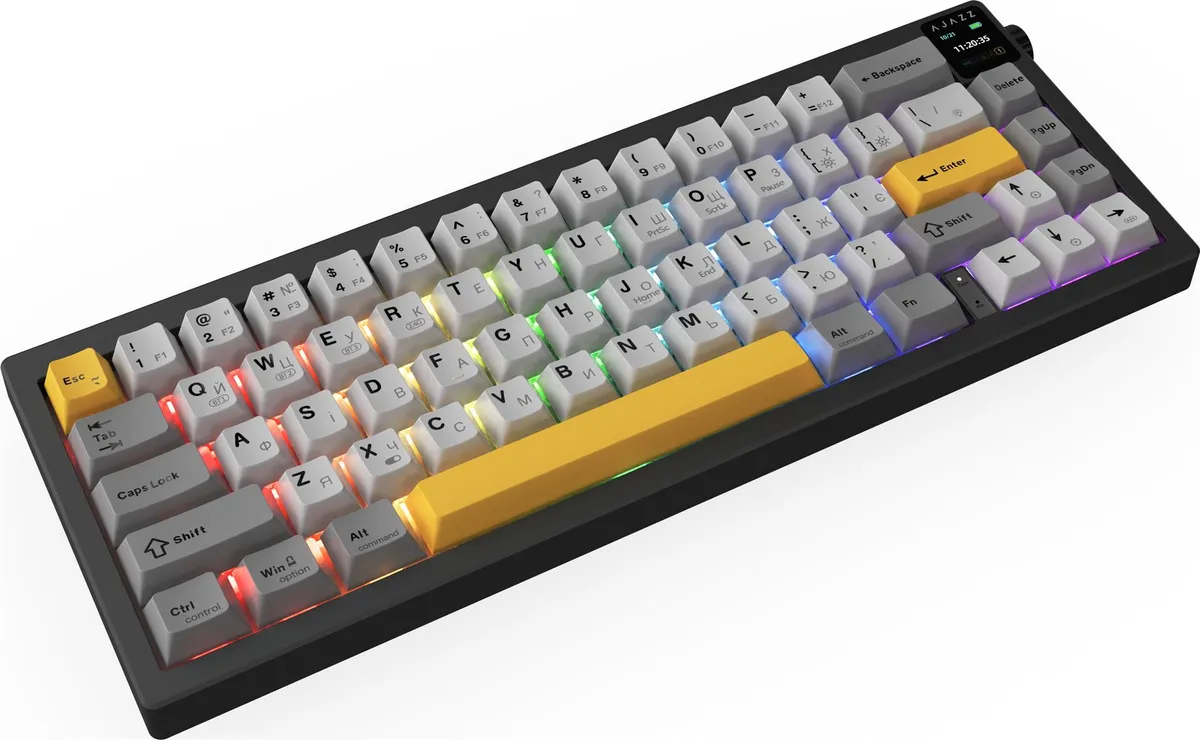 Клавіатура бездротова Ajazz AK650 Flying Fish Switch Black (AK650-FF-BGY) - мініатюра 5