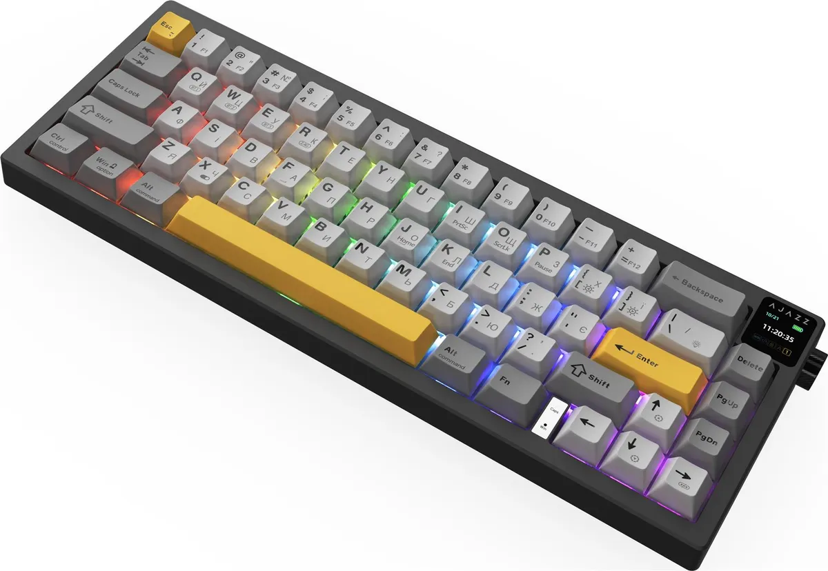 Клавіатура бездротова Ajazz AK650 Flying Fish Switch Black (AK650-FF-BGY) - мініатюра 6