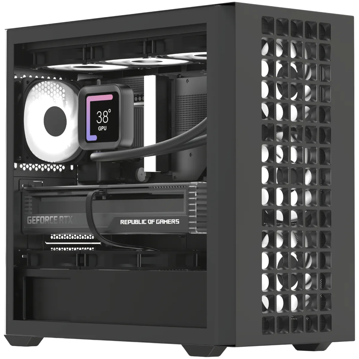 Корпус AeroCool D302A-G-BK-v1 (ACCS-DS04043.11) Black без БЖ - зображення 1