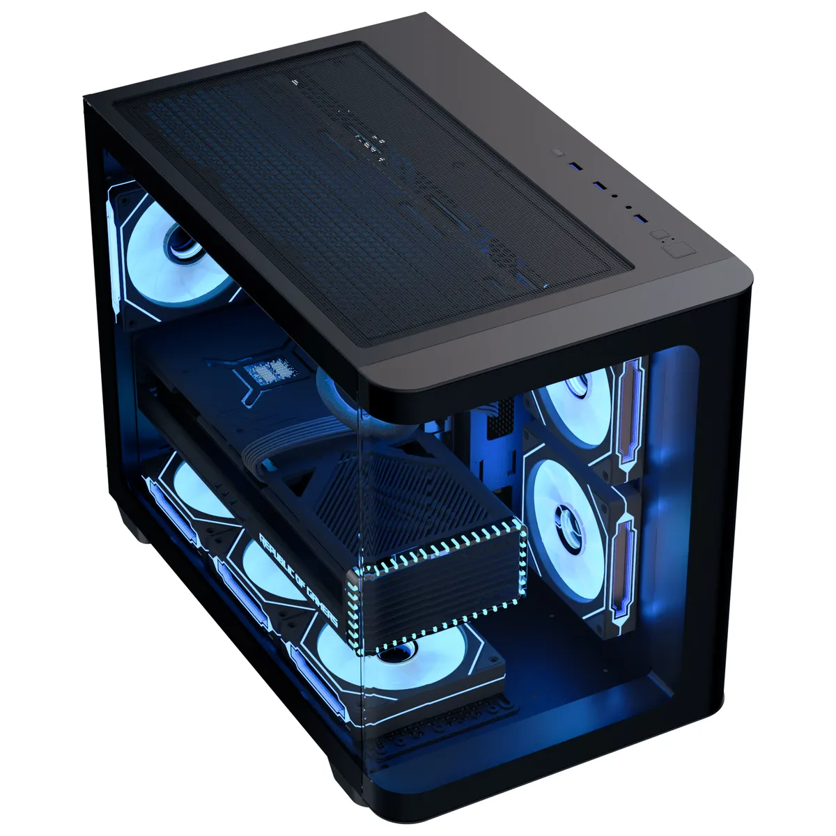 Корпус AeroCool P300C-G-BK-v1 (ACCS-PN02033.11) Black без БЖ - мініатюра 3