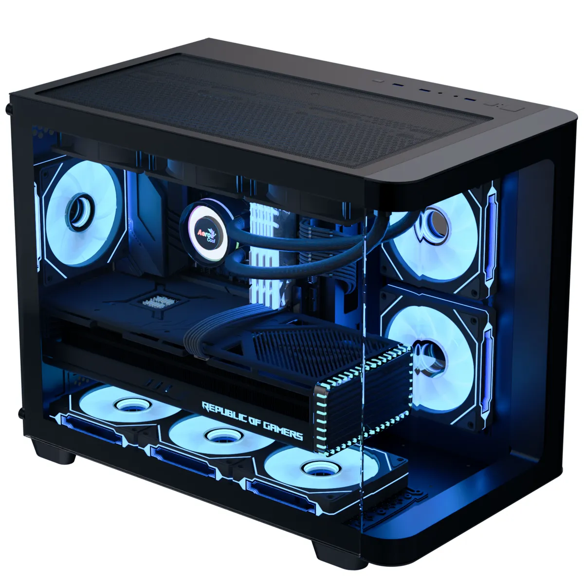 Корпус AeroCool P300C-G-BK-v1 (ACCS-PN02033.11) Black без БЖ - мініатюра 4