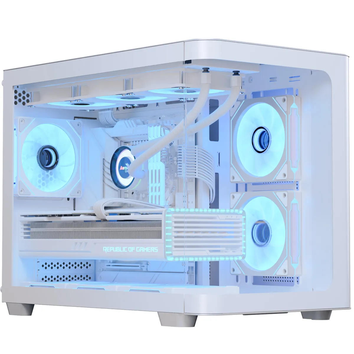 Корпус AeroCool P300C-G-WT-v1 (ACCS-PN02033.21) White без БЖ - зображення 1