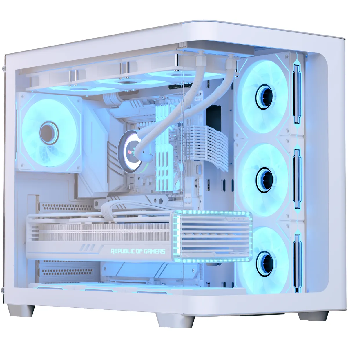 Корпус AeroCool P500C-G-WT-v1 (ACCM-PN01043.21) White без БЖ - зображення 1