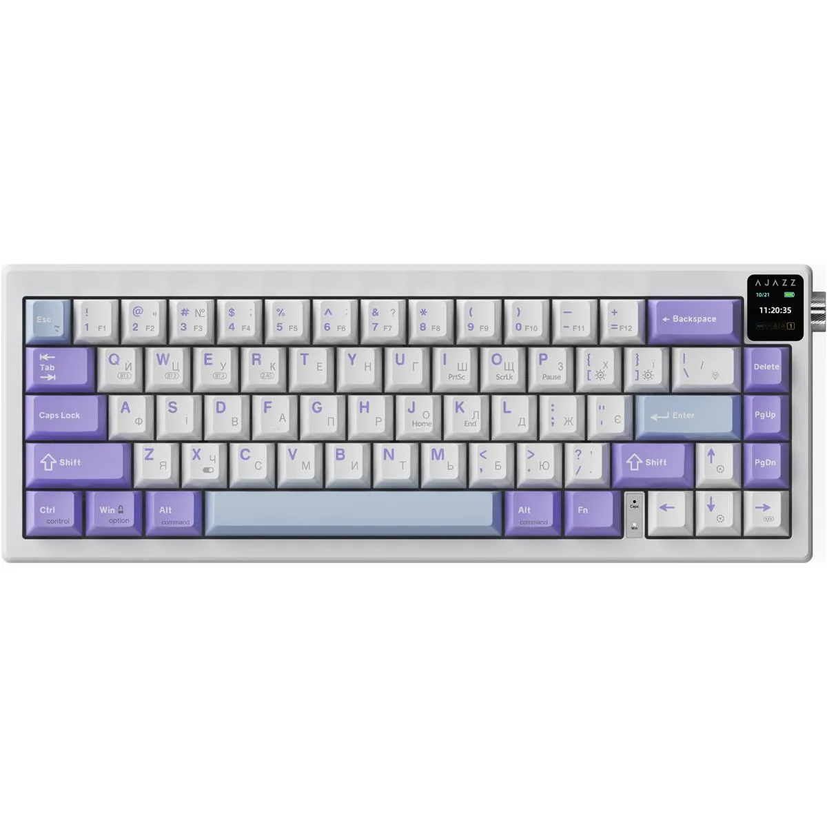 Клавіатура бездротова Ajazz AK650 Flying Fish Switch Purple (AK650-FF-PWB) - зображення 1