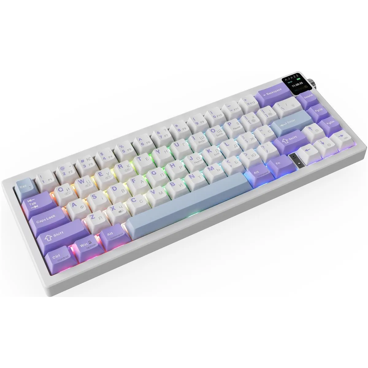 Клавіатура бездротова Ajazz AK650 Flying Fish Switch Purple (AK650-FF-PWB) - мініатюра 5