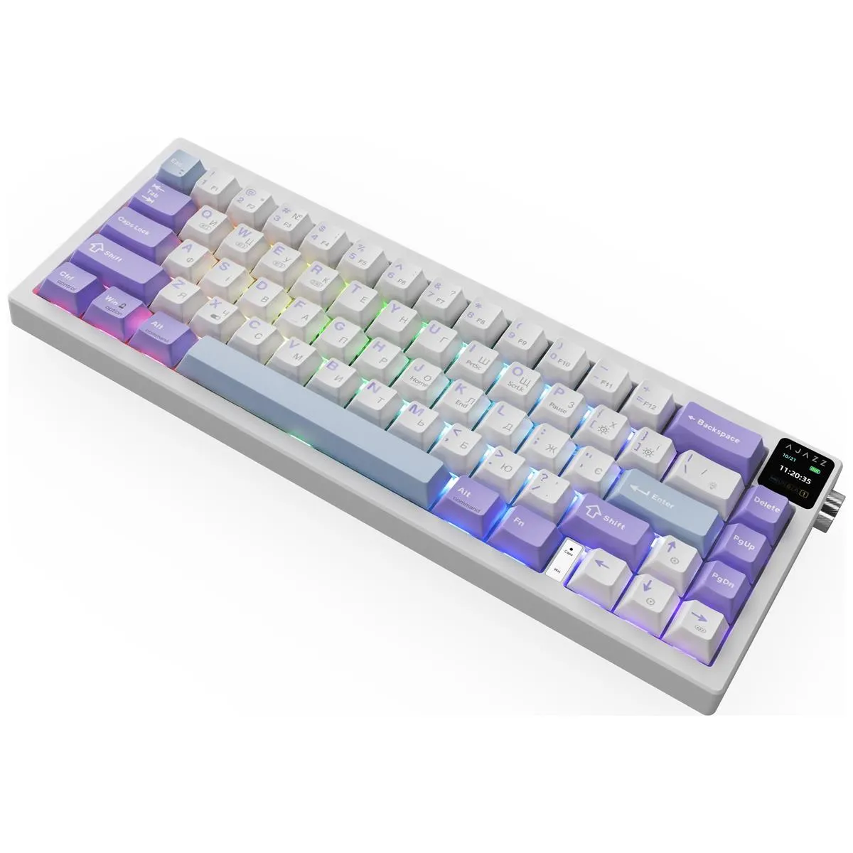 Клавіатура бездротова Ajazz AK650 Flying Fish Switch Purple (AK650-FF-PWB) - мініатюра 6