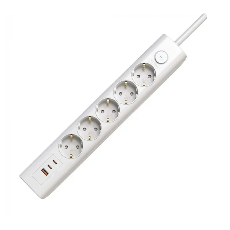 Подовжувач блоковий (PP) Electrum 5 розеток 3м із вимикачем та 2 Type-C + USB C-ES-1991 - мініатюра 5